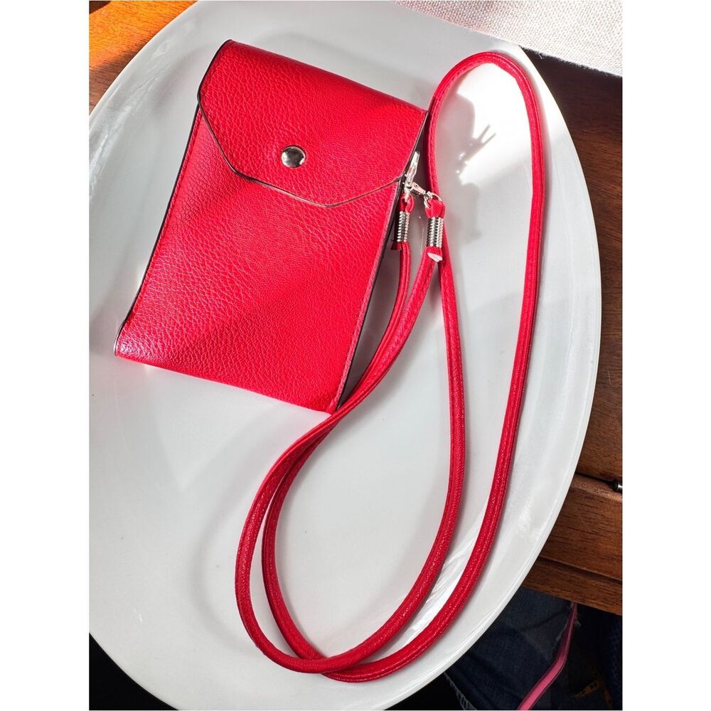 Red Crossbody Phone Pouch